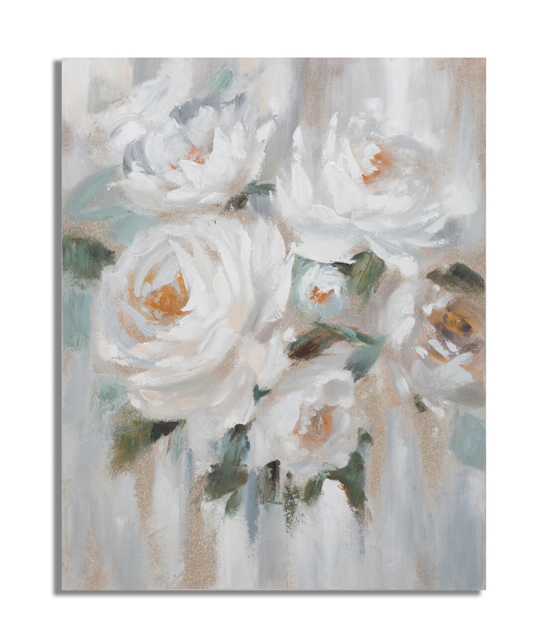 Tablou decorativ Crem Flower , Mauro Ferretti, 80x100 cm, canvas pictat manual, multicolor - imagine 7